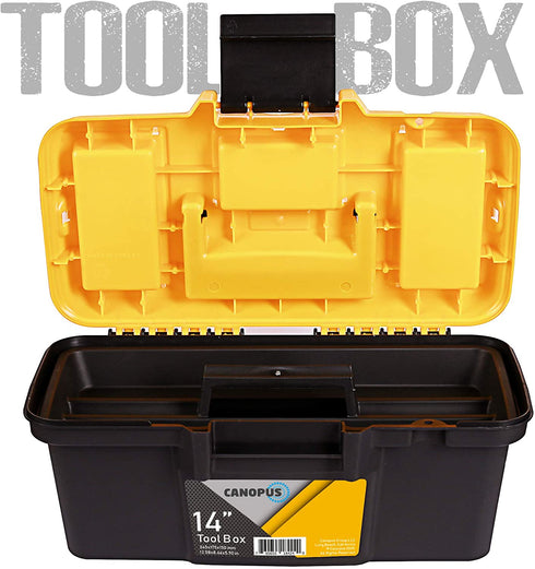 CANOPUS Plastic Tool Box, 14 inch Portable Tool Box